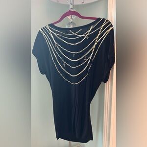 Black Top with Gold Embellishments